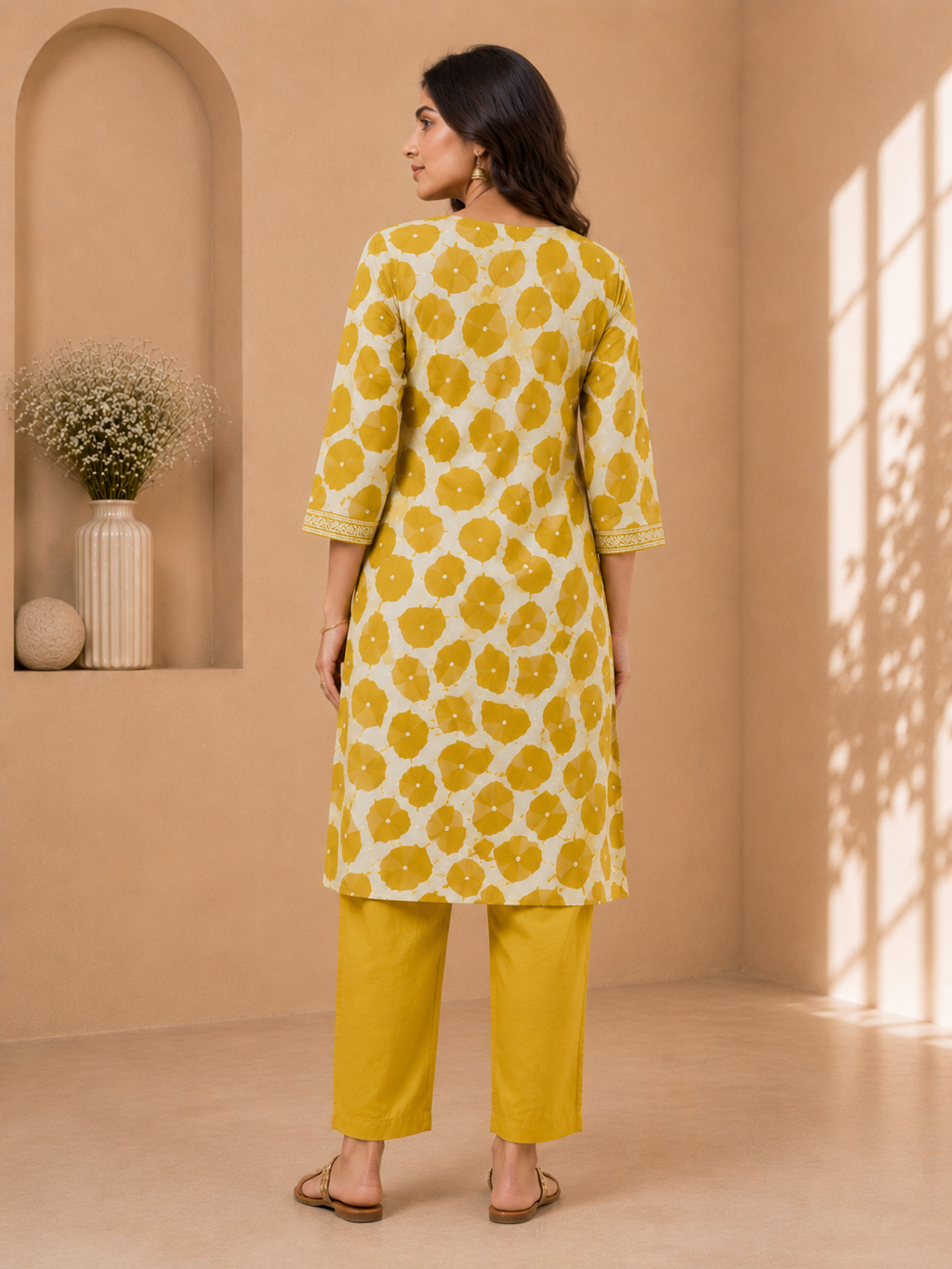 Women's Mustard Floral Printed Coord set